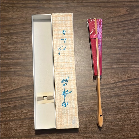 Japanese Dance Fan VINTAGE Mai Ogi Sensu Folding Fan Traditional With Box - Picture 2 of 5